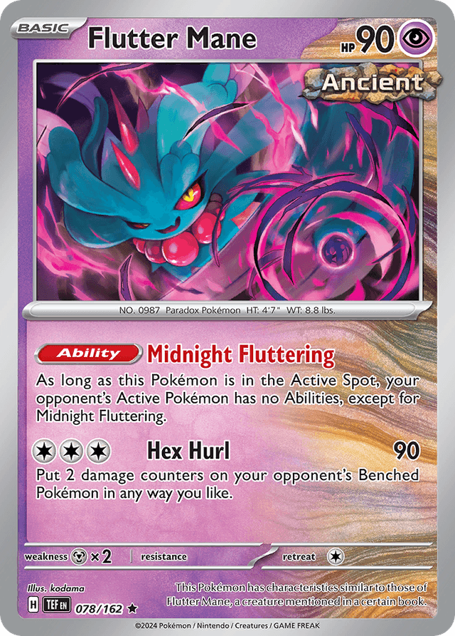 Flutter Mane #78 from Temporal Forces, recent eBay sold price: $0.00