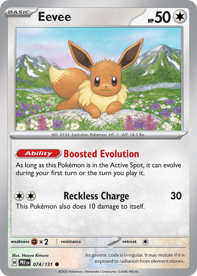 Eevee #74 from Prismatic Evolutions — Pokémon card price data on CardPeek
