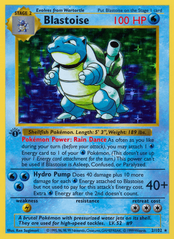 Blastoise #2 from Base — Pokémon card price data on CardPeek