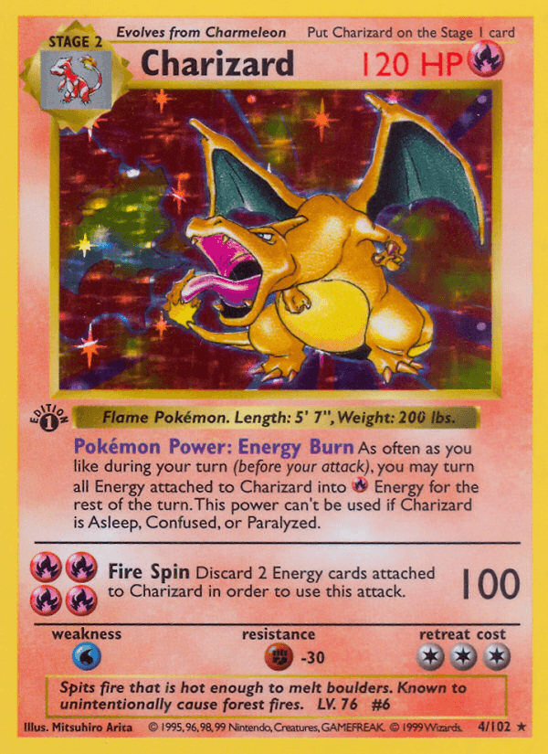 Charizard #4 from Base — recent eBay sold price: $355.00
