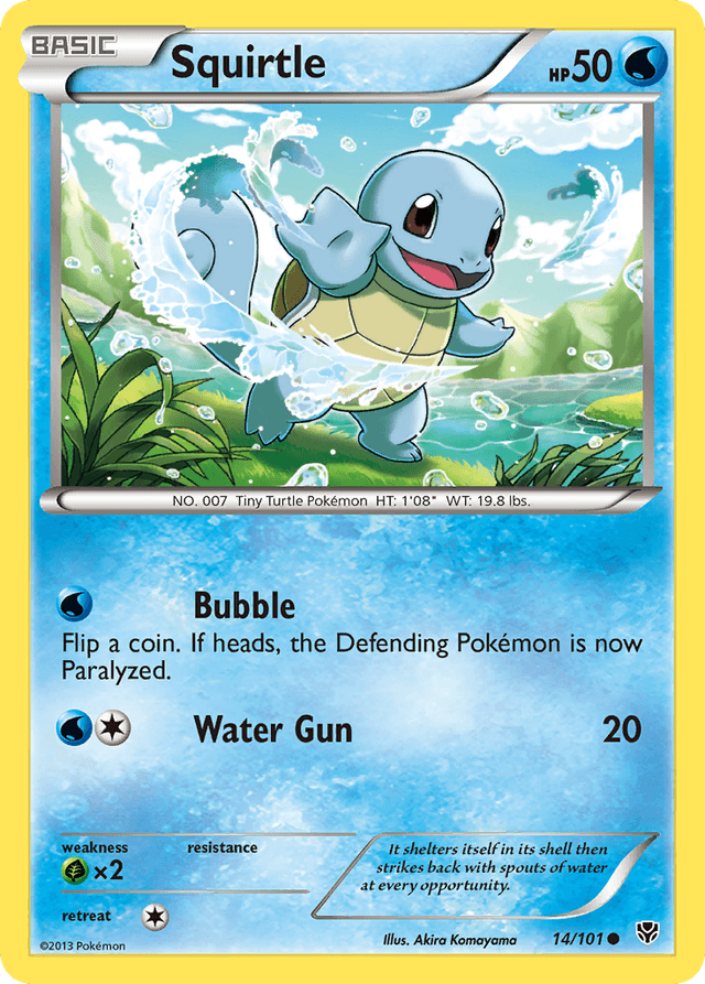 Squirtle #14 from Plasma Blast — recent eBay sold price: $1.17