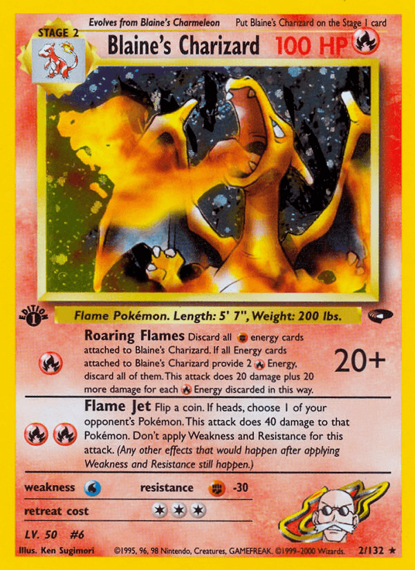 Blaine's Charizard #2 from Gym Challenge — recent eBay sold price: $0.00