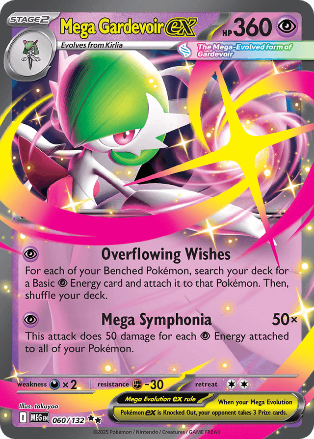 Mega Gardevoir ex #60 from Mega Evolution, recent eBay sold price: $1.50