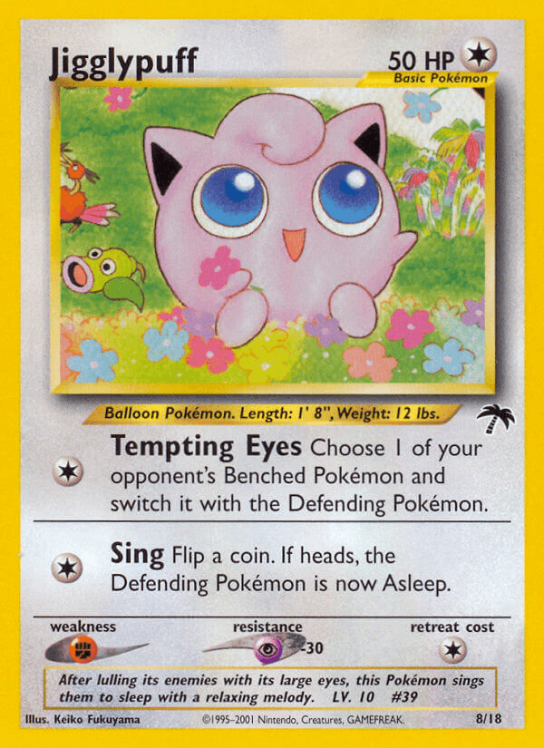 Jigglypuff #8 from Southern Islands — recent eBay sold price: $49.99