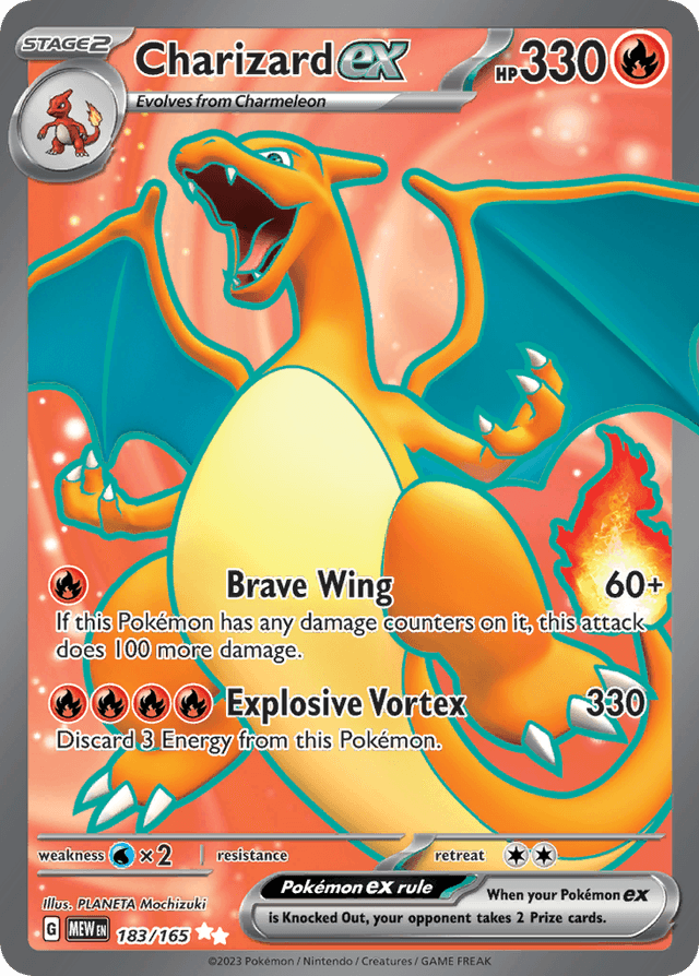 Charizard ex #183 from 151 — recent eBay sold price: $45.00
