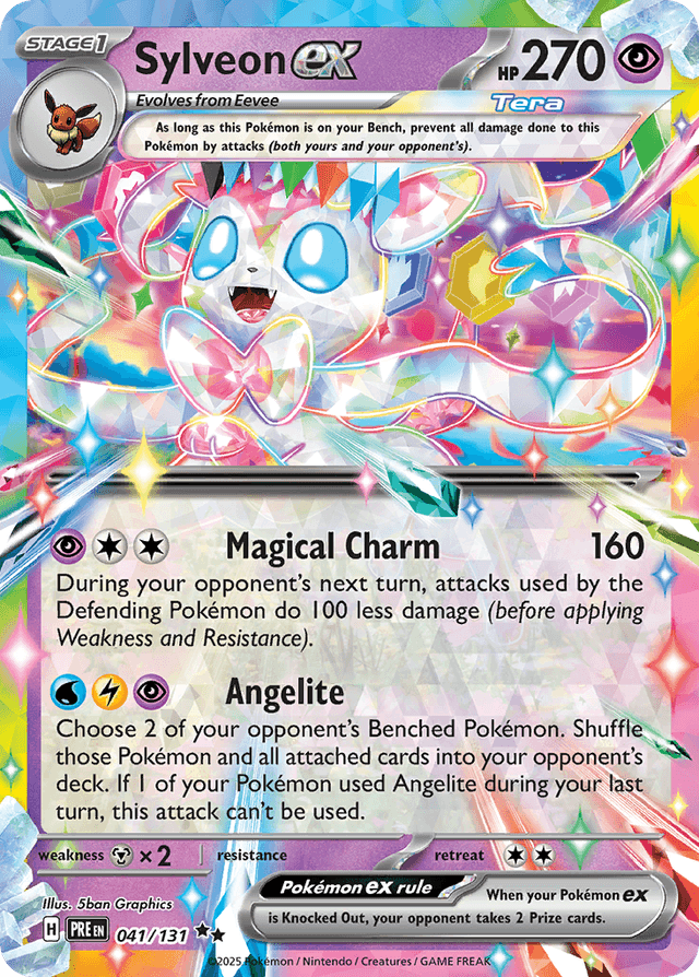 Sylveon ex #41 from Prismatic Evolutions — Pokémon card price data on CardPeek