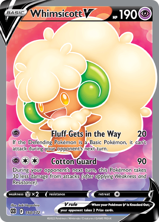 Whimsicott V #160 from Brilliant Stars, recent eBay sold price: $2.99